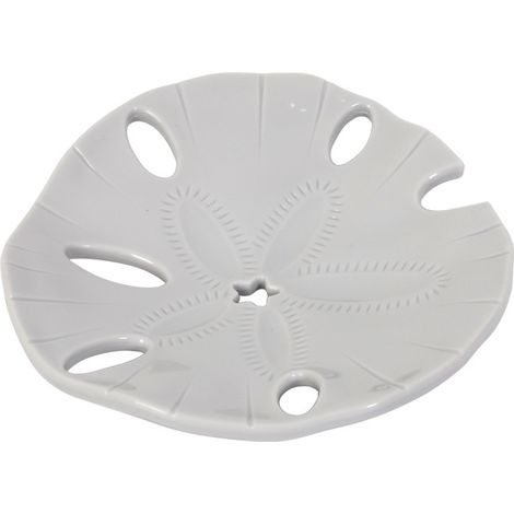 Porte-savon en forme de feuille de lotus, gris, 12,211,61,8 cm, un porte-savon rond sans perçage pour salle de bain avec système d'égouttage.