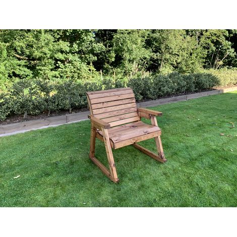 Charles Taylor Wooden Garden Large Grand Rocker Seat Rocking Chair Armchair