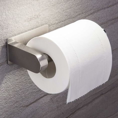 Porta carta igienica autoadesivo, non necessita di foratura, porta carta da parete, porta rotolo di carta igienica in acciaio inox, dispenser di carta igienica (1/4)