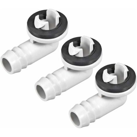 Connecteur coude pour climatisation drainage tuyau 15mm – 3 pièces – Anneau en caoutchouc anti-fuite – Installation facile (1/5)