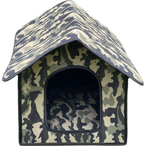 Tente d'extérieur pour animaux de compagnie, abri pour chat imperméable en composite EVA, villa/condo pour chat indéformable, cage pliable pour chien et chat, maison pour chat - M (1/5)