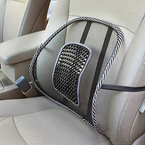 Coussin de massage universel en caoutchouc pour siège auto, support lombaire et soutien lombaire, avec ventilateur intégré (lot de 1 noir) ( ) (1/5)