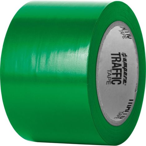 Ruban de signalisation standard, épaisseur 0,15 mm, 75 mm x 33 m, vert (1/5)