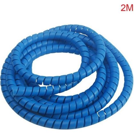 Organisateur de fil 2 mètres 8mm, protection anti-rupture, nœuds de câble, enroulement en spirale, tube de tuyau pour gestion et rangement des câbles domestiques et électriques (1/4)