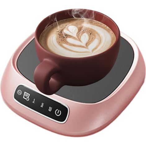 Chauffe-tasse de bureau, chauffe-tasse, sous-verre chauffant, sous-verre intelligent USB à écran tactile de dernière génération avec température constante et fonction d'arrêt automatique