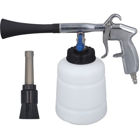 Pistolet de nettoyage intérieur de voiture haute pression avec buse de brosse pour le lavage et le nettoyage de l'habitacle. (1/5)