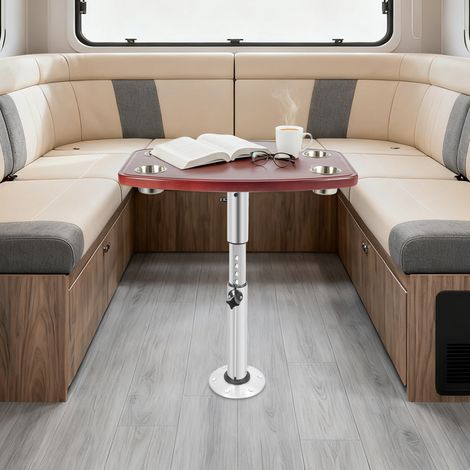 Bootstisch mit Tischplatte oval u. Alu Tischfuß Tisch für Boot Caravan Wohnwobil (1/5)