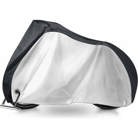 Housse de Vélo, Housse de Protection pour Vélo Imperméable Housse pour Vélo étanche Anti poussière Protection UV Housse de Pluie de Vélo pour et Vélo de Route 200x70x110cm-Argent & Noir (1/5)