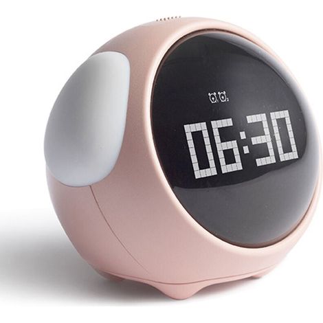 Réveil Projecteur Numérique Pivotant à 180° - pour Chambre ou Bureau - Radio (Doré) (1/4)
