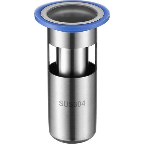 Bonde de sol INOOMP en acier inoxydable anti-obstruction avec joint d'étanchéité silicone et piège à (1/5)