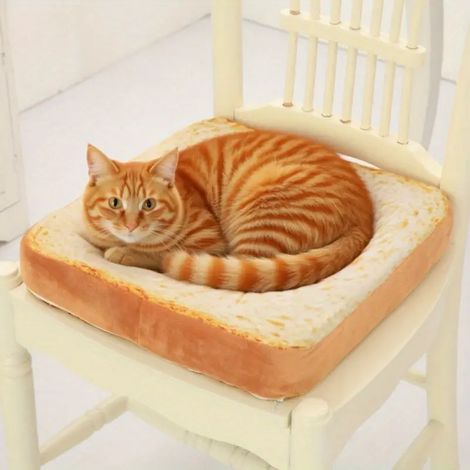 1 colchón para gatos: tapete de poliéster suave para mascotas con forro de felpa, diseño ergonómico, adecuado para gatos de interior, lugar de descanso duradero y cómodo, muebles cómodos para mascotas