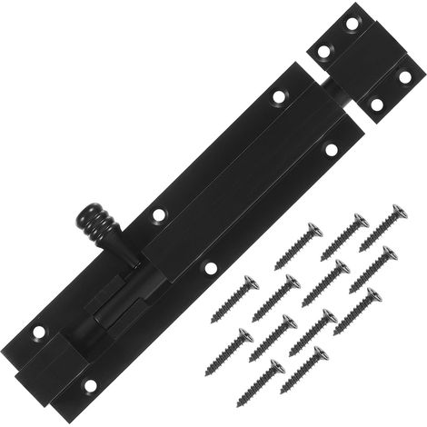 Verrou Coulissant en Alliage D'aluminium Noir (1/5)