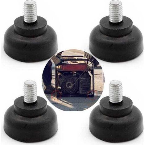 Adjustable furniture feet (4 pieces), screw-in rubber feet with cushioning and shock absorption (1/5)