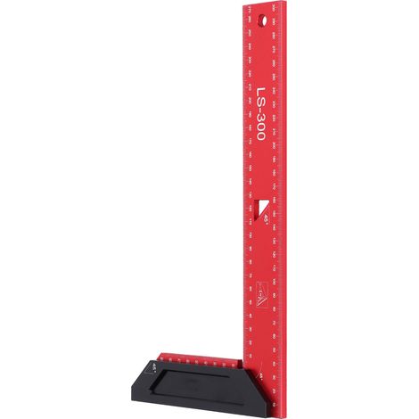 Équerre d'encadrement aluminium pour menuiserie, règle en L traçage précise avec gravure laser, 300mm, pour charpentier (1/5)