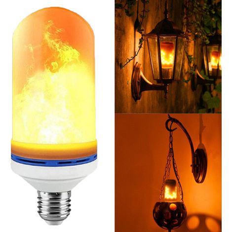 Ampoule Clignotante E27 5W, Lumière De Feu Jaune, Lumière De Noël, Halloween, Fête De Vacances, Décor De Bar, Lumière De Flamme (1/5)