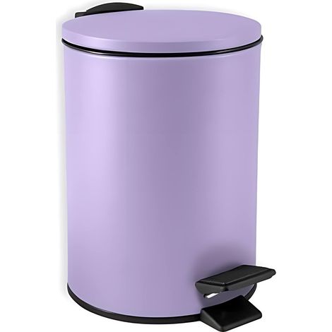 Papelera con pedal Acero ADELAR 3L Lavanda mate Spirella