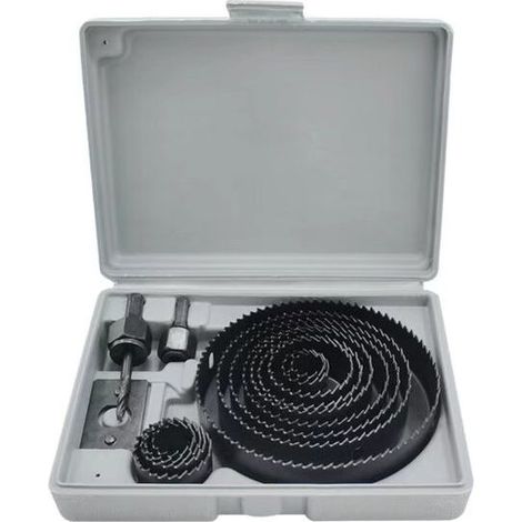 Set di 13 seghe a tazza professionali per artigianato, 19-127 mm - Grigio (1/5)