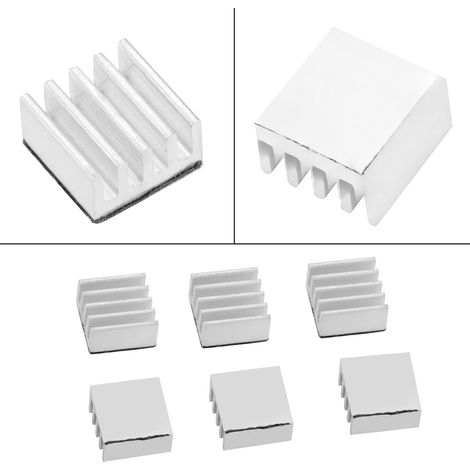 Lot de 10 dissipateurs thermiques adhésifs en aluminium pour puces, dissipation thermique rapide, pour imprimante 3D A4988