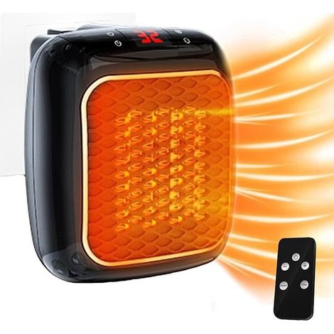 Elektrische Heizgeräte，Wiederaufladbarer Lufterhitzer mit Fernbedienung，1200 W Heizleistung mit 12-Stunden-Timer und Thermostat (1/2)