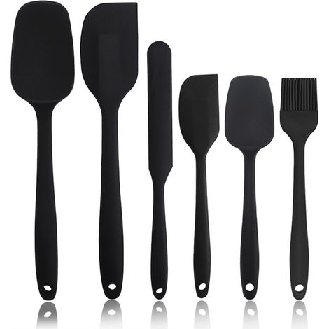 Spatule En Silicone - 6 Pièces - Résistant Jusqu'à 315 °C - Sans BPA - Pour Pâtisserie Et Cuisson - Ensemble Complet (1/5)