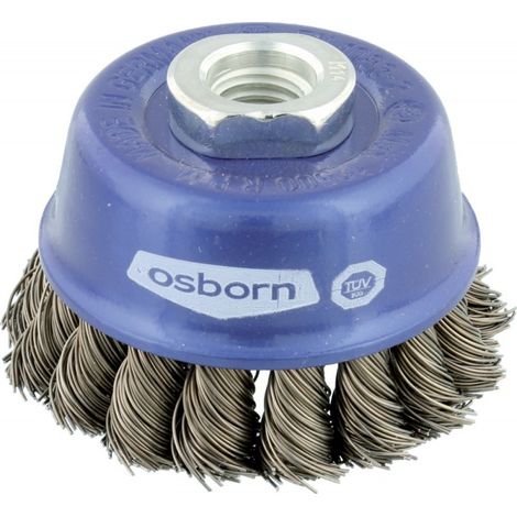 Spazzola a tazza osborn 0002608153 filo intrecciato 80 mm