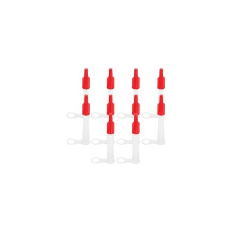 Lot de 10 set de Embouts de Calfeutrage Universels en Plastique ABS avec Capuchons Rouges, Buses Réutilisables pour Tubes de Mastic, Outil D’Application Précis pour Travaux (1/5)