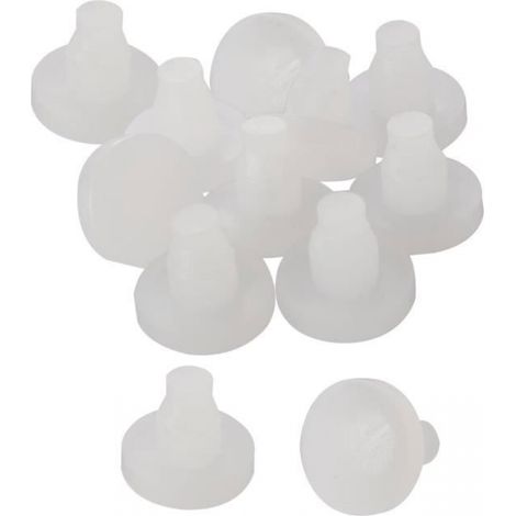12 cache-trous en PVC pour meubles, diamètre de tige 7 mm, pour guides de table en verre (1/4)