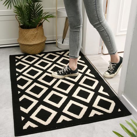 Tapis de Porte Intérieur Extérieur 60x90cm, Tapis D'extérieur Antidérapant, Paillasson Absorbant et Lavable pour Porte D'entrée Extérieure Intérieure, Entrée, Patio, Couloir, Animaux (1/5)