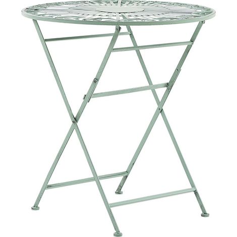 Bistro Table TRENTO 70 cm 70 cm Metal Light Green (1/5)