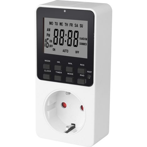 Prise Programmable numérique et programmateur Prise Electrique à Cycle Alternatif et répétitif Prise Minuteur Compte à rebours, 16A (1/5)
