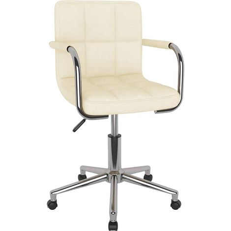 Maison Exclusive - Bürostuhl Drehbar Creme Stoff (1/5)