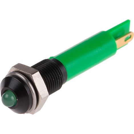 Voyant LED lumineux Vert RS PRO, dia. 6mm, 12V c.c., taille de la lampe 3 mm ( Prix pour 1 )