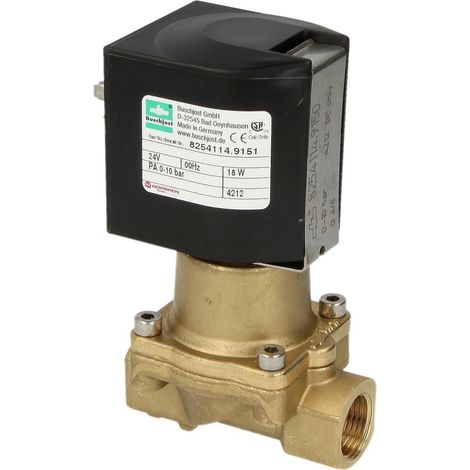 Electrovanne Buschjost 8254114.9151.0240 G3/8,3,0m³/h,0-10bar +110°C,EPDM, 24VDC