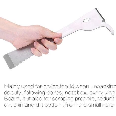 Couteau grattoir en acier inoxydable pour apiculteur, outil de levage des cadres, équipement apicole robuste (1/5)