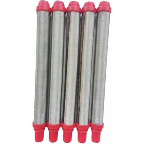 5 Filtres En Maille Pour Pistolet À Peinture Airless, XU, Inox 304, Rouge - (1/4)