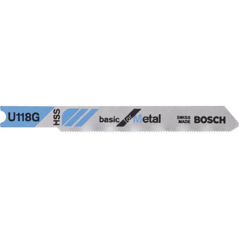 Bosch 3x Lame de scie sauteuse U 118 G Basic for Metal - 2608631770 (1/4)