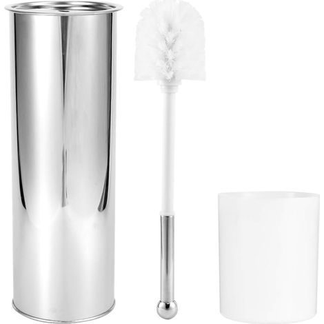 Ensemble De Brosse De Toilette, Ensemble De Nettoyage De Brosse De Toilette en Acier Inoxydable Domestique, Kit De Nettoyage De Salle De Bain, Accessoire (1/5)