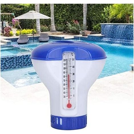 Distributeur Flottant de Chlore de 12,7 cm ,Distributeur de Comprimés de Chlore , Flotteur Chimique Réglable pour Piscine Intérieure et Extérieure, (1/5)