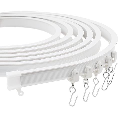 Système de rail de rideau de plafond trimold Premium de 3 mètres, idéal pour les séparateurs de salle RV de fenêtre de douche, l'intimité et la décoration de la maison (1/5)