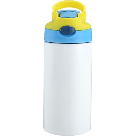 Botella De Agua Infantil - Acero Inoxidable Aislado - 360 Ml - Con Tapa De Pitillo - Para Escuela Y Viajes (1/5)