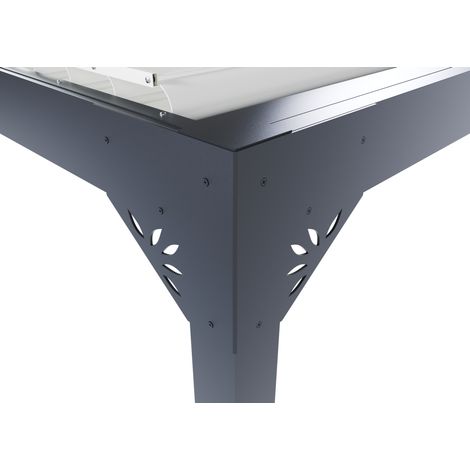 Lot de 2 Angles de Renfort Aluminium Anthracite Pour Pergola Bioclimatique Adossée S et SV ORIAL France (1/4)