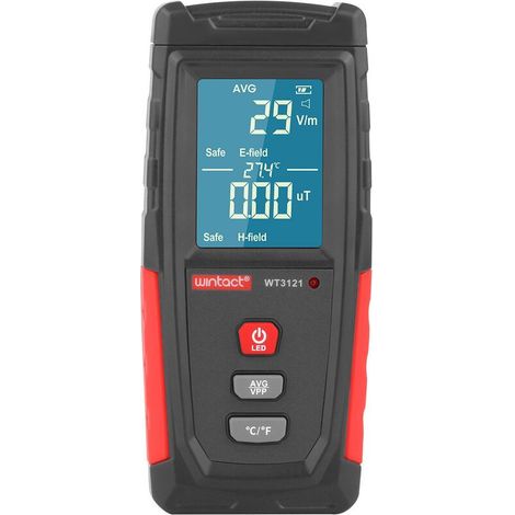 Détecteur de Rayonnement Électromagnétique et Magnétiques LCD EMF Testeur Compteur Téléphone Ordinateur Détecteur de Radiations Électromagnétiques (1/3)