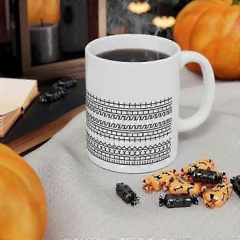 Mug à message caché, tasse humoristique avec doigt d'honneur, cadeau de bureau pour collègues et amis, tasse à thé sarcastique en céramique noire avec lettres rouges (1/4)