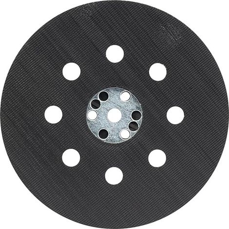 Plateau de Ponçage Mi-Dur (pour Peinture, Mastic, 8 Trous, Ø 125 mm, Accessoires Ponceuses Excentriques) Gris