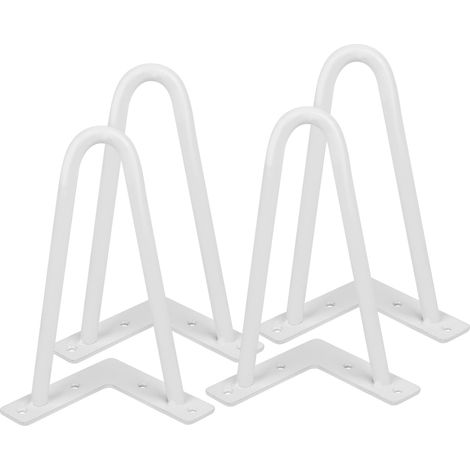 Wyctin – Pieds de table en métal 20 cm – Lot de 4 pieds épingle avec 20 vis – Acier laminé à froid – Installation facile sur surfaces planes (1/5)