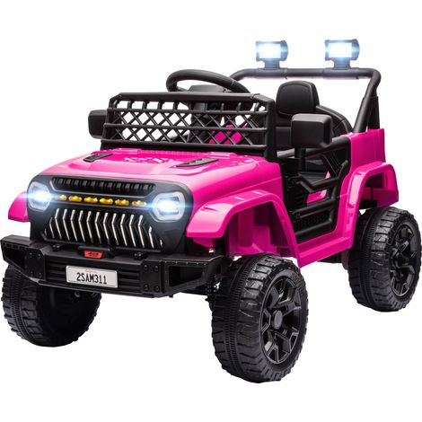 Coche eléctrico 4x4 todoterreno para niños 95 x 62,5 x 65 cm con control remoto parental diseño contemporáneo de plástico rosa 210000603 (1/5)