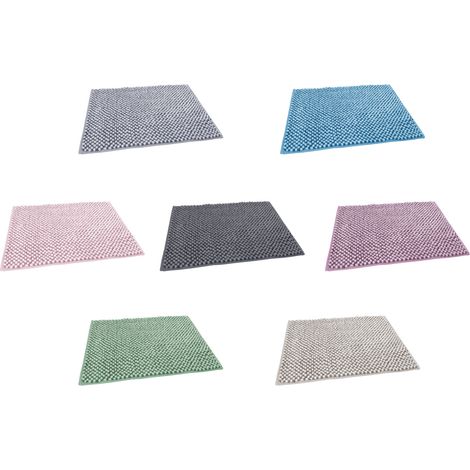 Tappeto Bagno Doccia Antiscivolo In Ciniglia Super Assorbente Modello Dots, misura40x60coloreTortora (1/5)