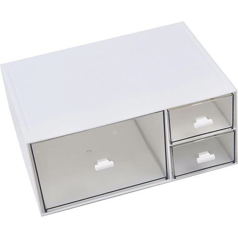 Stackable Vanity Organizer Clear Plastic Office Drawer