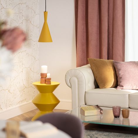 Lampada a Sospensione in Alluminio Tri Lennon Giallo (1/5)
