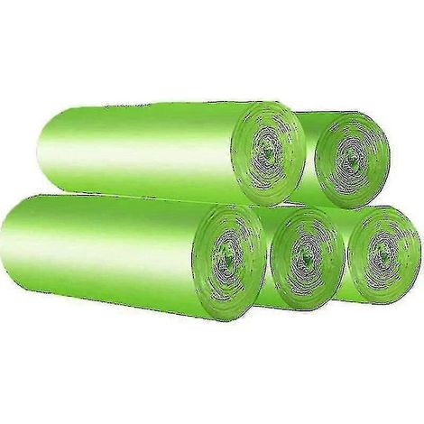 Lot de 100 sacs poubelle organiques de 30 litres, résistants à la déchirure, pour déchets alimentaires, 100 % compostables et biodégradables (1/5)